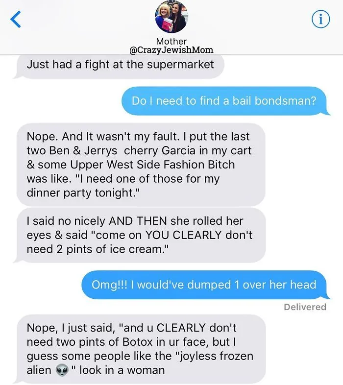 Daughter Posts Brutally Honest Texts That She Receives From Her Crazy Jewish Mother, And It's Hilarious