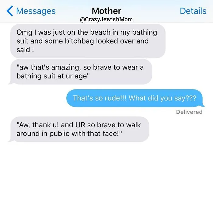 Daughter Posts Brutally Honest Texts That She Receives From Her Crazy Jewish Mother, And It's Hilarious