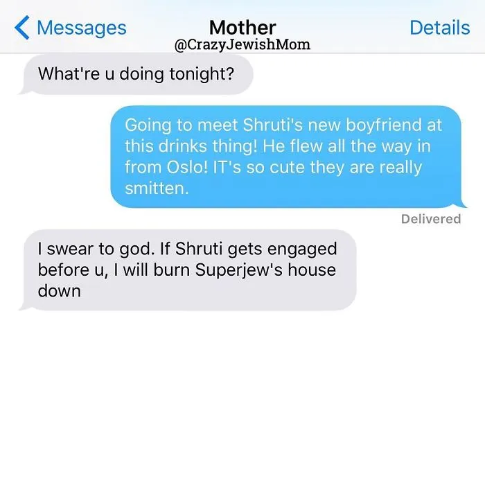 Daughter Posts Brutally Honest Texts That She Receives From Her Crazy Jewish Mother, And It's Hilarious