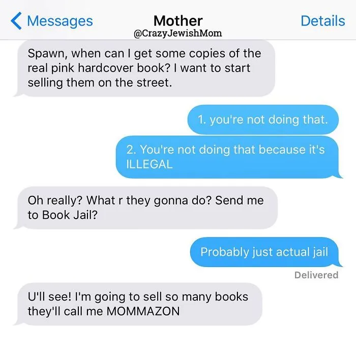 Daughter Posts Brutally Honest Texts That She Receives From Her Crazy Jewish Mother, And It's Hilarious