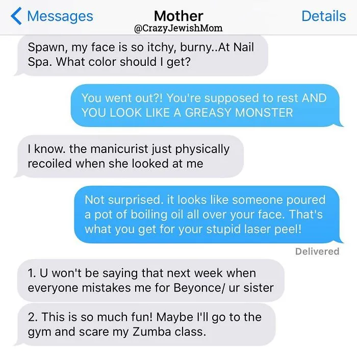 Daughter Posts Brutally Honest Texts That She Receives From Her Crazy Jewish Mother, And It's Hilarious