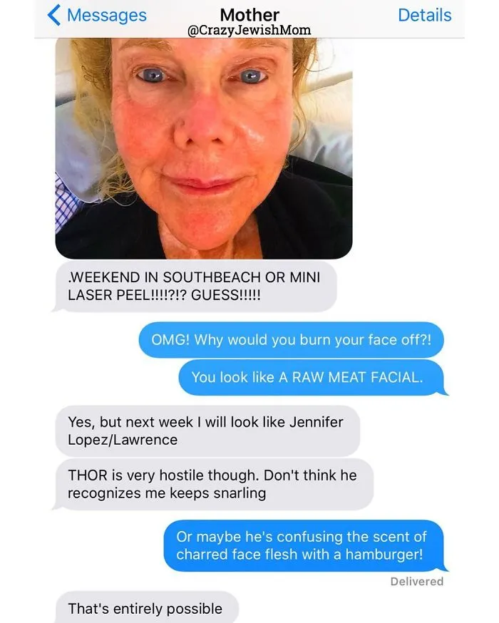 Daughter Posts Brutally Honest Texts That She Receives From Her Crazy Jewish Mother, And It's Hilarious