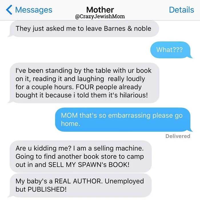 Daughter Posts Brutally Honest Texts That She Receives From Her Crazy Jewish Mother, And It's Hilarious
