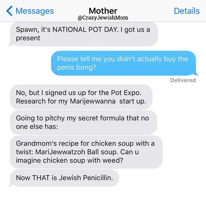 Daughter Posts Brutally Honest Texts That She Receives From Her Crazy Jewish Mother, And It's Hilarious
