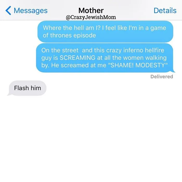 Daughter Posts Brutally Honest Texts That She Receives From Her Crazy Jewish Mother, And It's Hilarious
