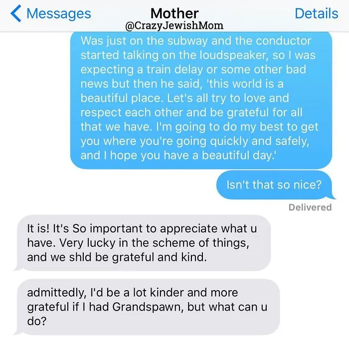 Daughter Posts Brutally Honest Texts That She Receives From Her Crazy Jewish Mother, And It's Hilarious