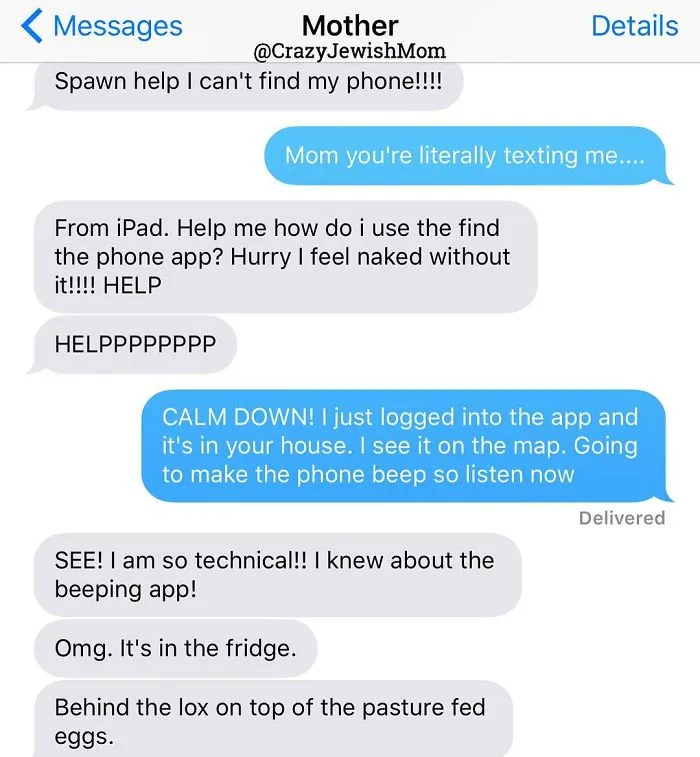 Daughter Posts Brutally Honest Texts That She Receives From Her Crazy Jewish Mother, And It's Hilarious