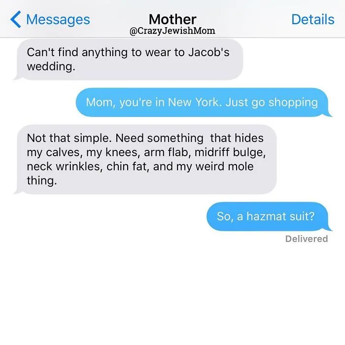 Daughter Posts Brutally Honest Texts That She Receives From Her Crazy Jewish Mother, And It's Hilarious