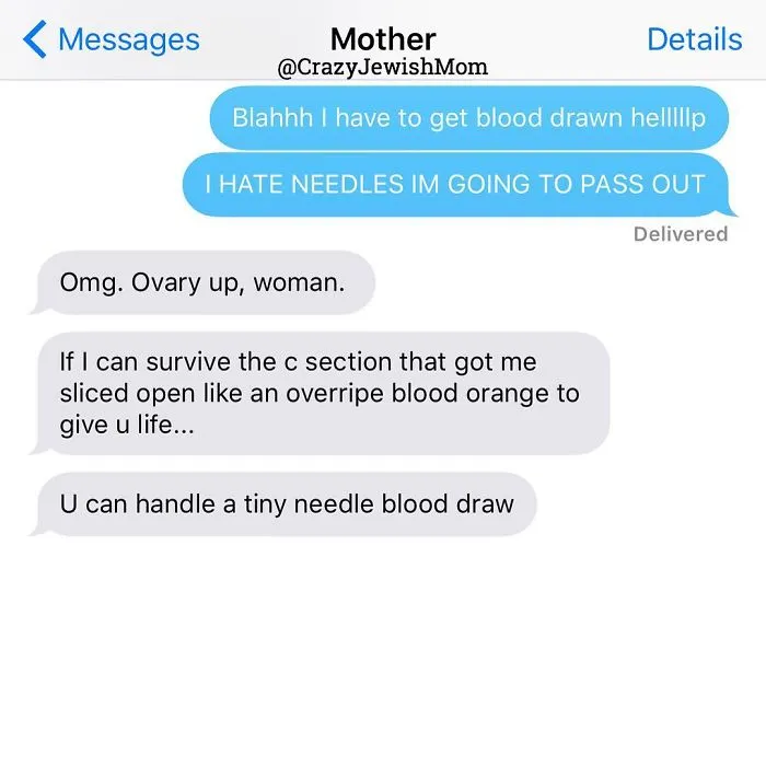 Daughter Posts Brutally Honest Texts That She Receives From Her Crazy Jewish Mother, And It's Hilarious