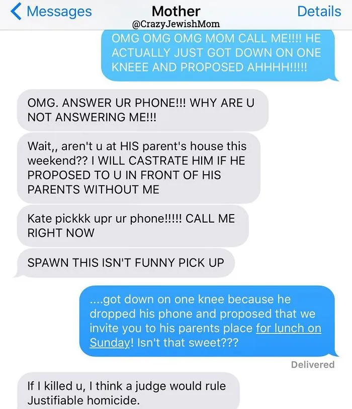 Daughter Posts Brutally Honest Texts That She Receives From Her Crazy Jewish Mother, And It's Hilarious