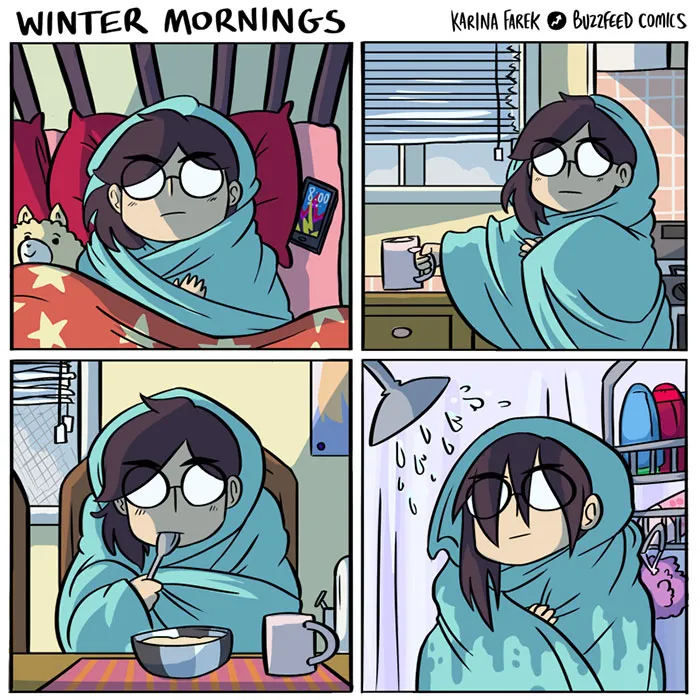 50 Funny Comics About Winter Problems That Almost Everyone Will Relate To