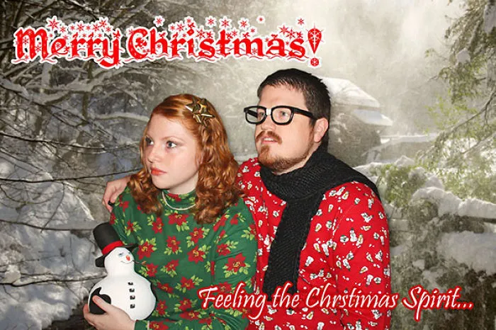 My Wife And I Made Our Christmas Cards