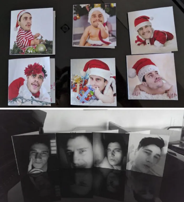 My Brother Really Outdid Himself From Last Year's (Bottom) Christmas Cards