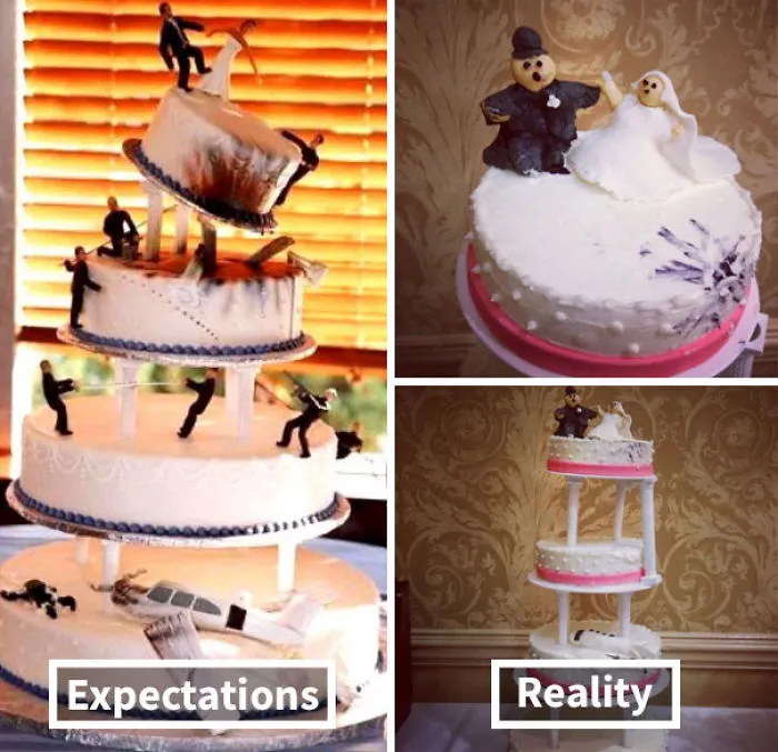 Grooms Cake Disaster, What We Wanted Vs. What We Got