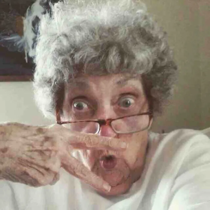 My Best Friend's Grandma (83-Year-Old) Made Herself A Profile In Facebook Today. This Is Her Profile Picture