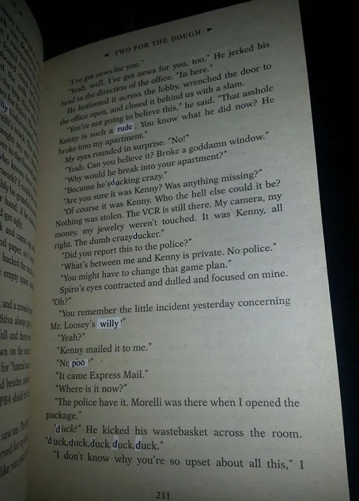 My SO's Grandma Doesn't Seem To Like Swear Words In Books