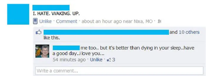 My Friend's Grandma Commented On Her Status