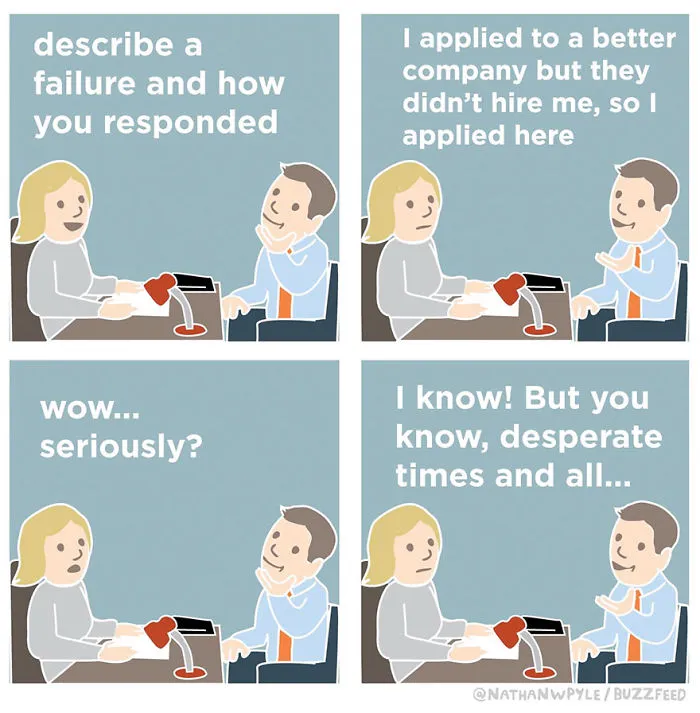 10 Hilarious Comics Show What Not To Say During Job Interviews