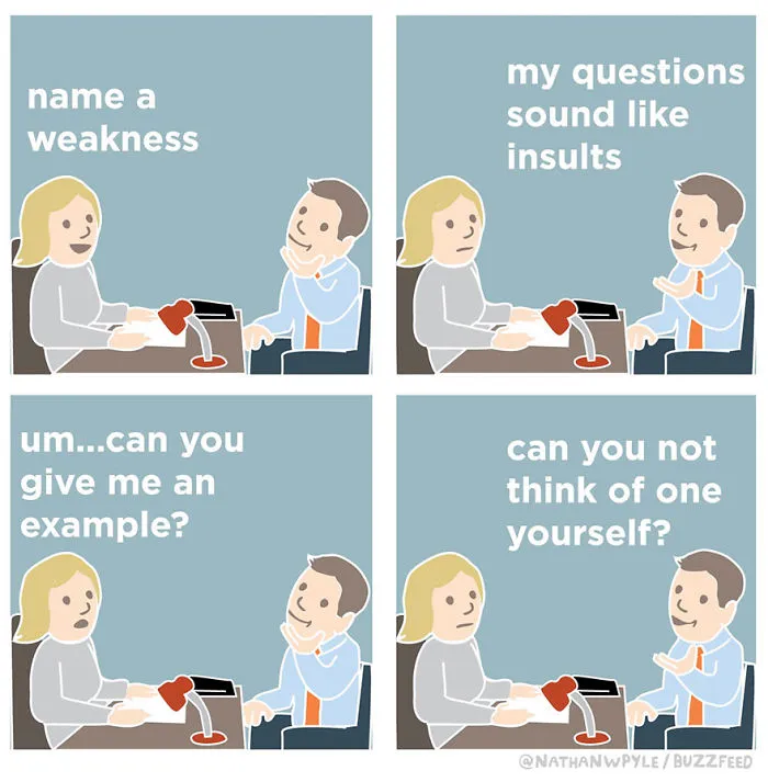 10 Hilarious Comics Show What Not To Say During Job Interviews