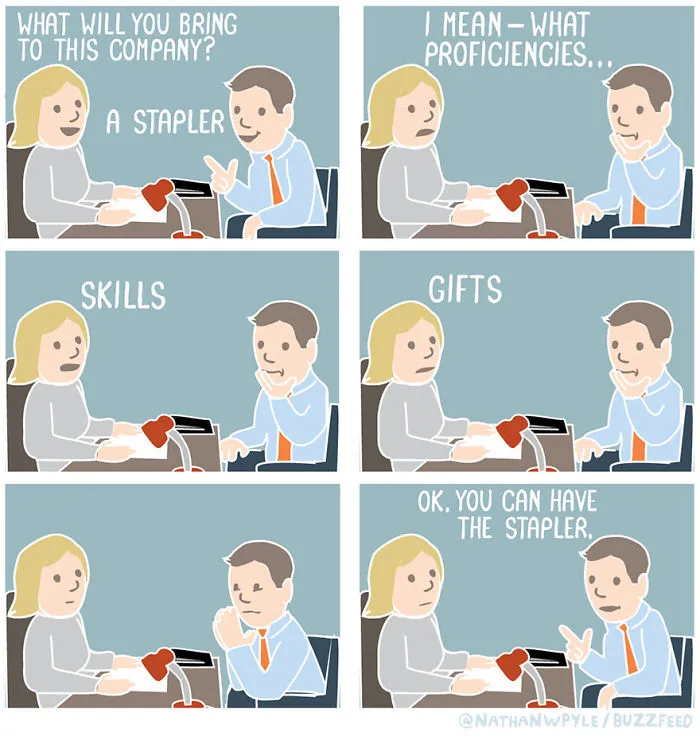 10 Hilarious Comics Show What Not To Say During Job Interviews