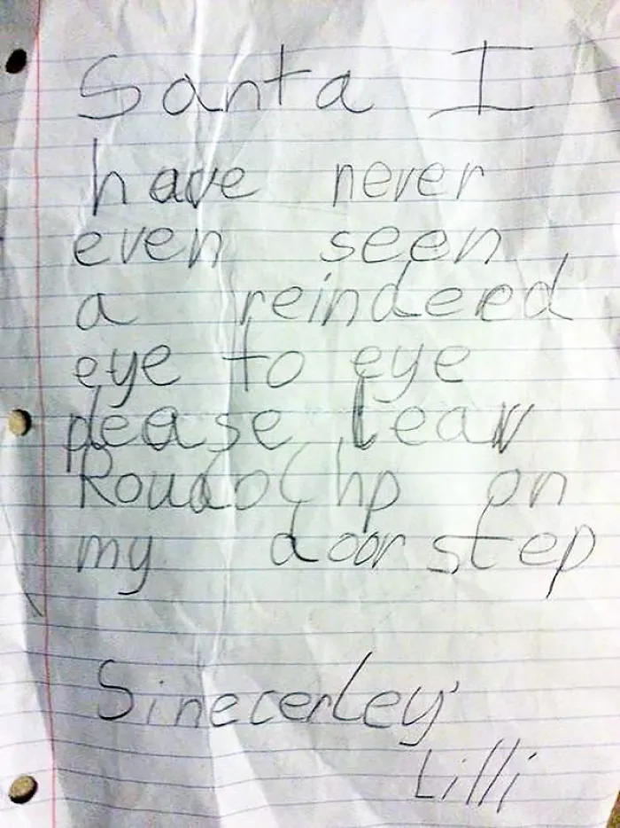 My 6-Year-Old Wrote A Note To Santa