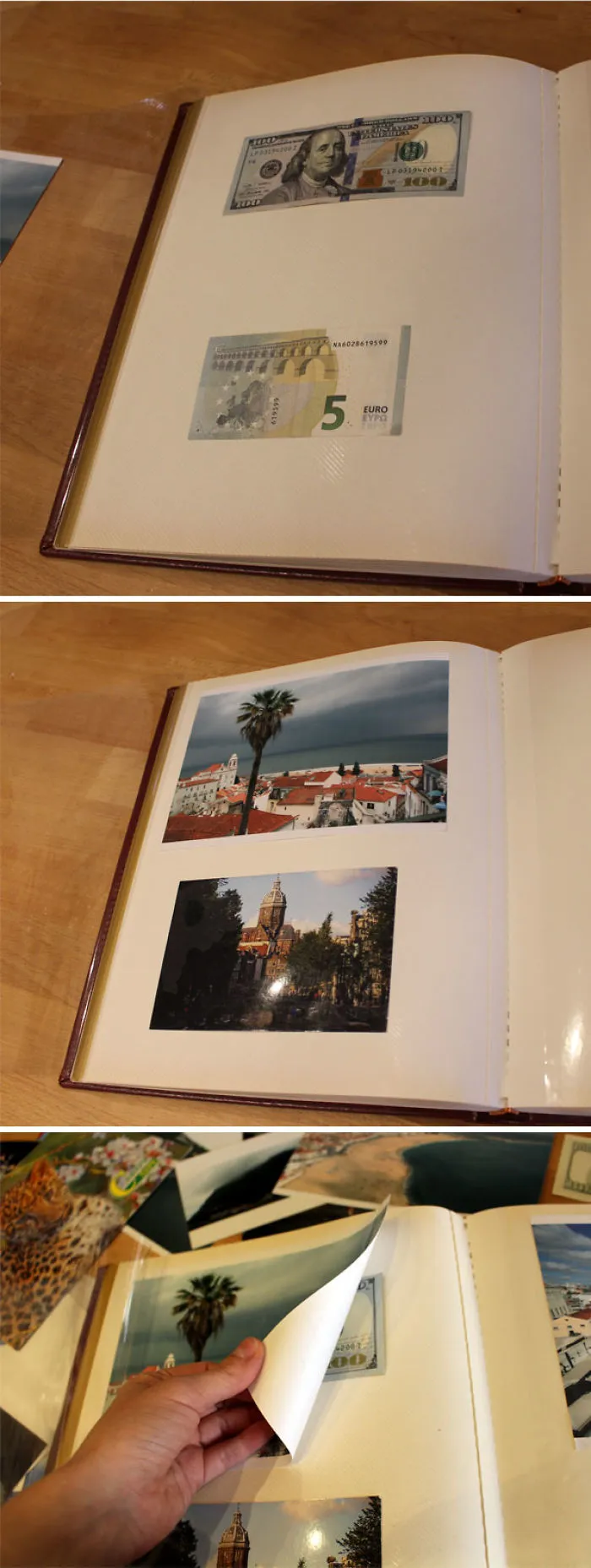 Cómo esconder cosas en los álbumes de fotos