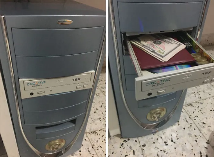 Compartimento secreto en el ordenador