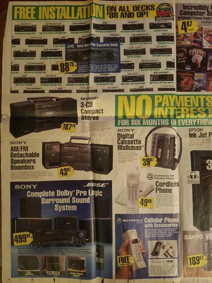Best Buy Flyer From 1994 Shows The Hottest Technology From Days Gone By, And It's Hilarious Now