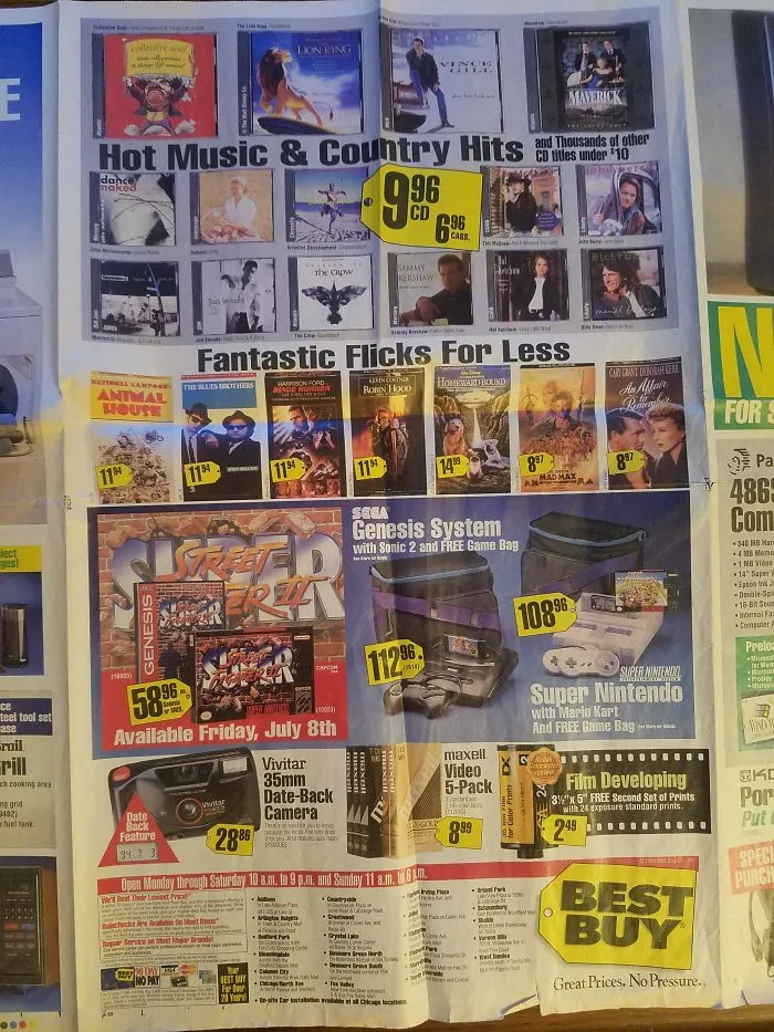 Best Buy Flyer From 1994 Shows The Hottest Technology From Days Gone By, And It's Hilarious Now
