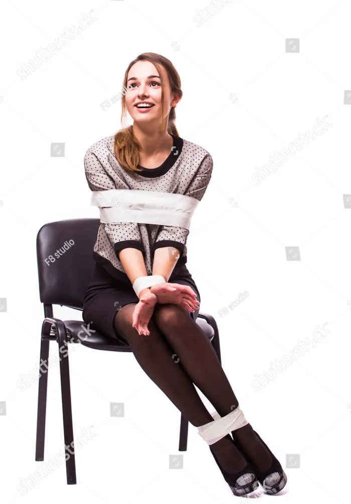 Stock Photos Of A Hostage Except The Girl Unable To Pretend She's Not Into It