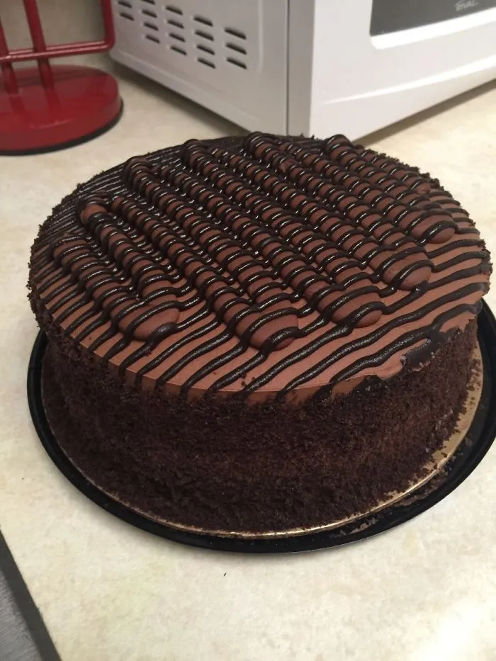 The Chocolate On This Cake Is Beautiful