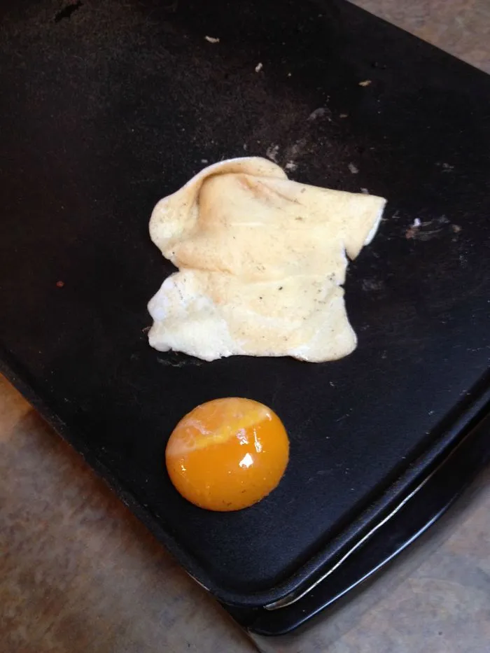 My Egg Yolk Came Perfectly Out Of The White When I Flipped It