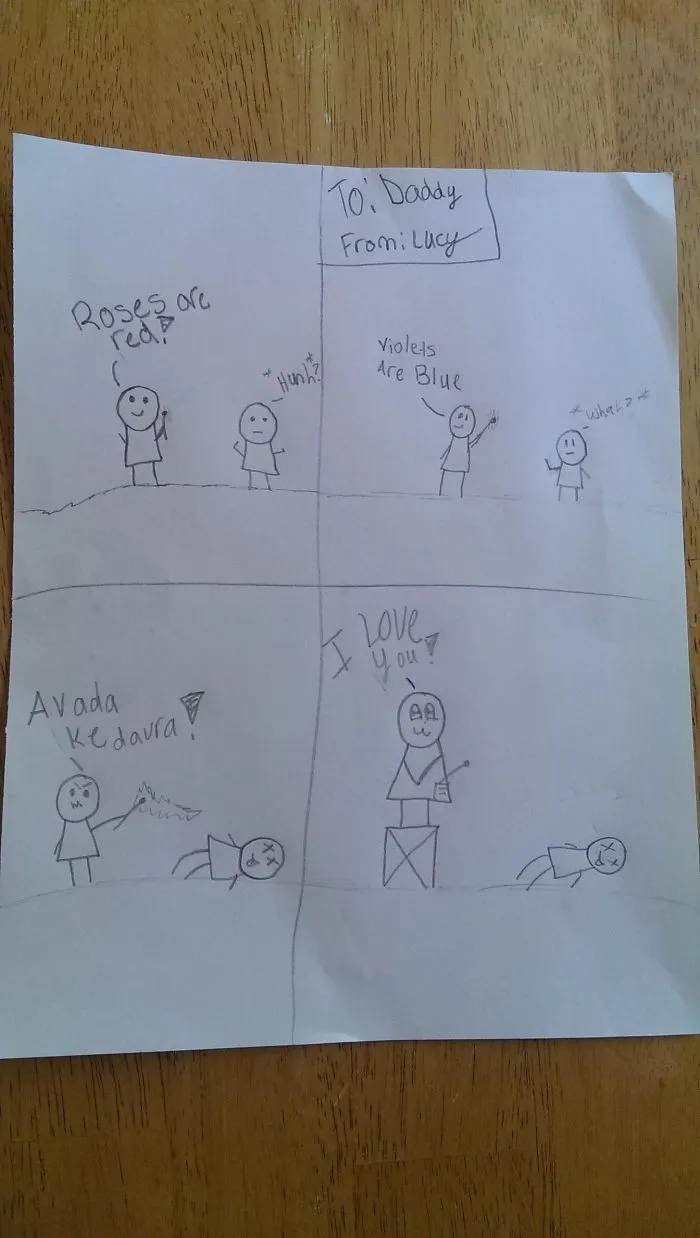 Look, A Fathers Day Card From My 10yo Daughter. How Sweet... Wait What?