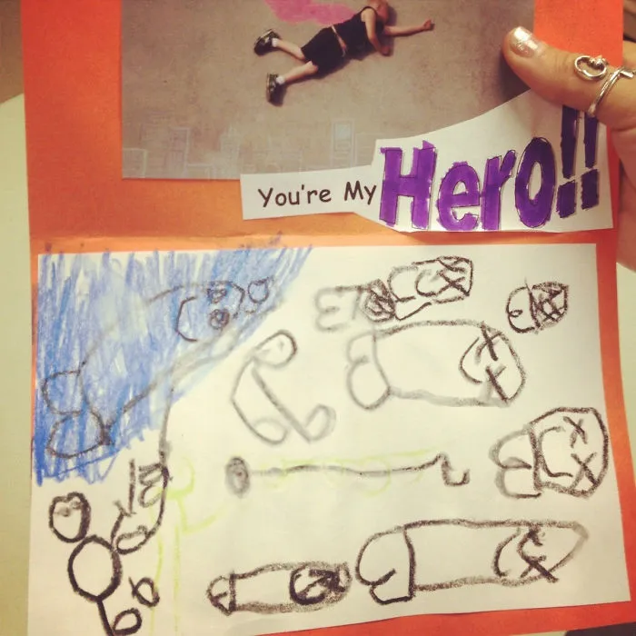 While We Are Still Laughing At Little Kids' Phallic Drawings, Here Is A Father's Day Card From A Friend's Student
