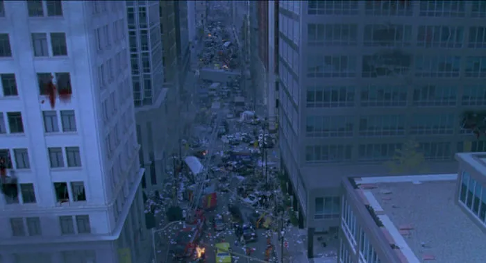 En la escena final de Resident Evil, la calle está hecha copipegando y girando un trozo de la misma