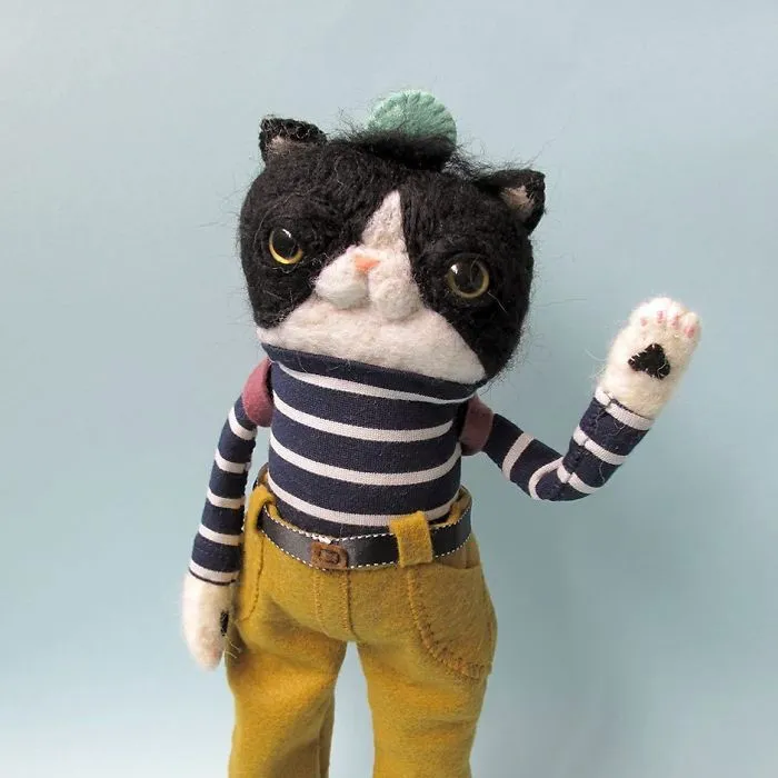 You Will Surely Want To Have A-Meet The Friendly Animals Made In Felt By The Artist Cat Rabbit