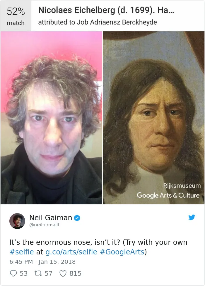 New Google App Finds Your Museum Doppelganger But Not Everyone Is Loving The Results