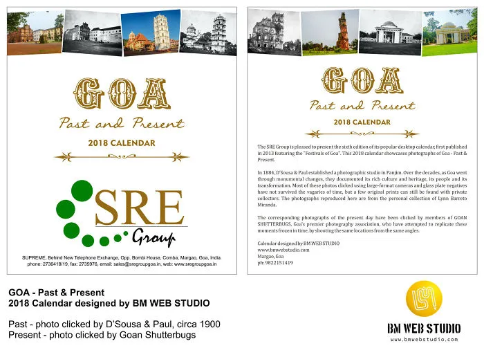 Goa - Past & Present 2018 Calendar