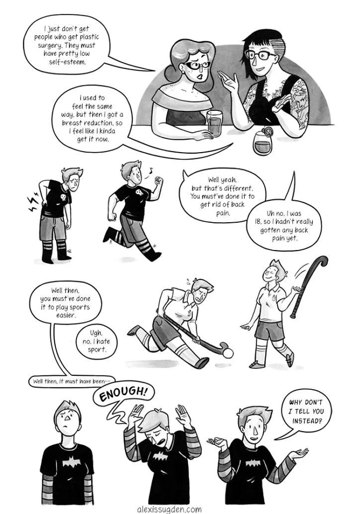 I've Been Making A Weekly Web Comic About The Breast Reduction I Had At 18