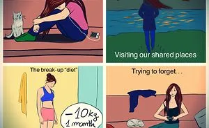 My Breakup Illustration I Made To Ease The Pain And It Helps. I Think Some People Can Relate.