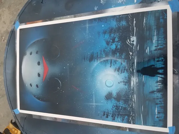 Original Friday The 13th Spray Paint Art