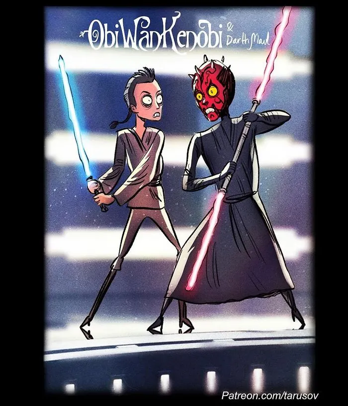 Artist Transforms Star Wars Characters Into Tim Burton-Style Illustrations
