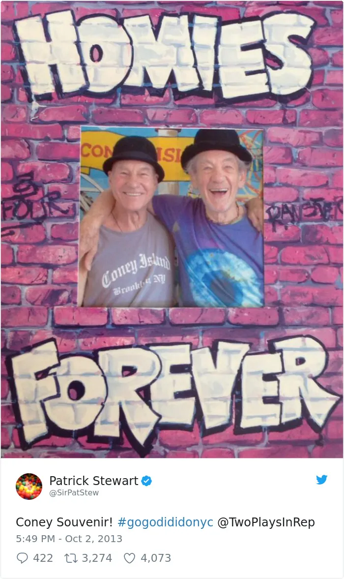 30 Of The Funniest Reasons Why Patrick Stewart And Ian McKellen Are BFFs