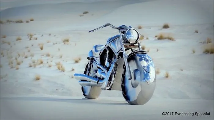 Motorcycle Sculptures Made With Only Spoons