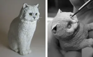 I Hand-Sculpt People's Cats To Immortalize Their Friendship