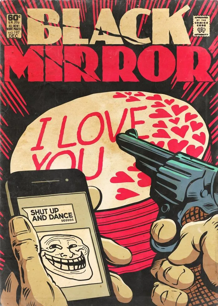 What If "Black Mirror" Episodes Were On The Covers Of Classic-Style Comic Books