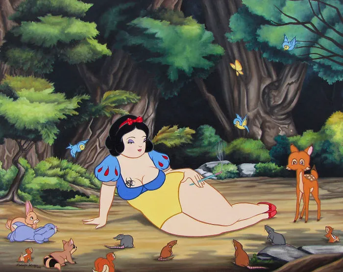 54 Controversial Illustrations Show Disney Characters Living In Modern Times