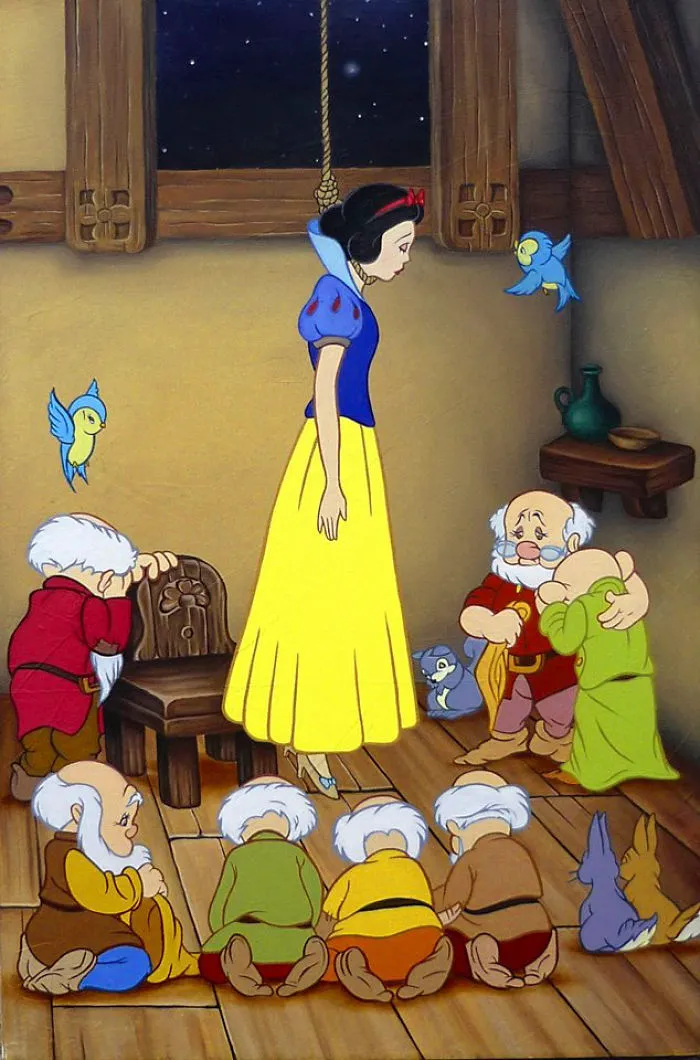 54 Controversial Illustrations Show Disney Characters Living In Modern Times