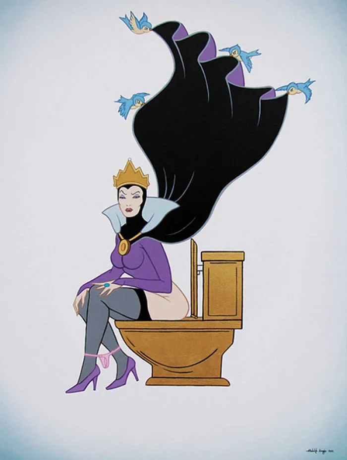 54 Controversial Illustrations Show Disney Characters Living In Modern Times