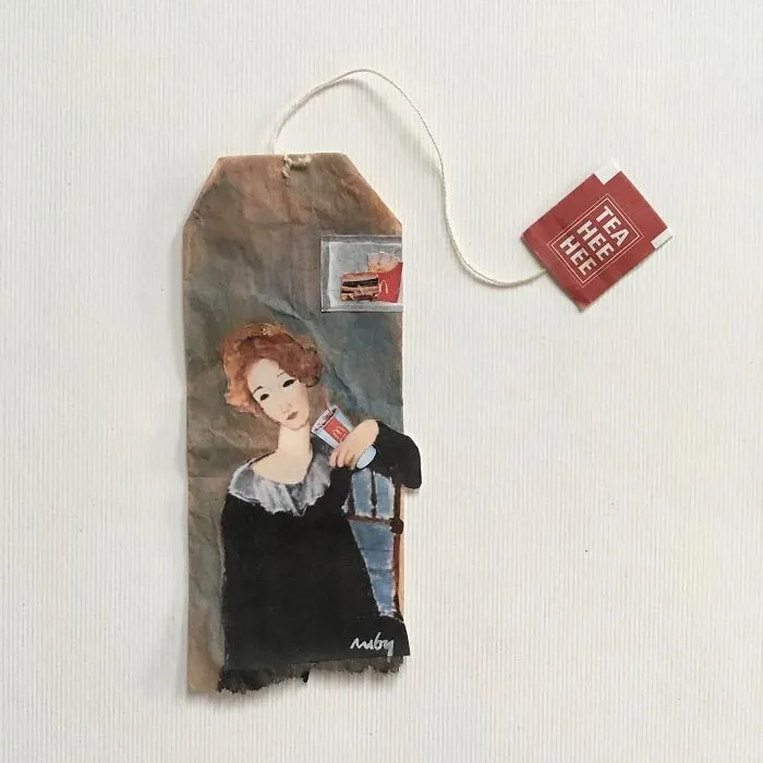 Artist Uses Tea Bags As Her Diary